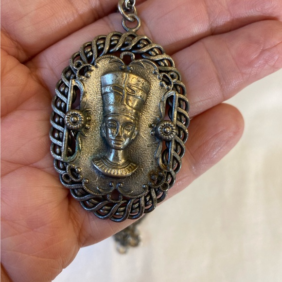 Pharaoh King Deity Vintage Pendant Necklace - Picture 3 of 7